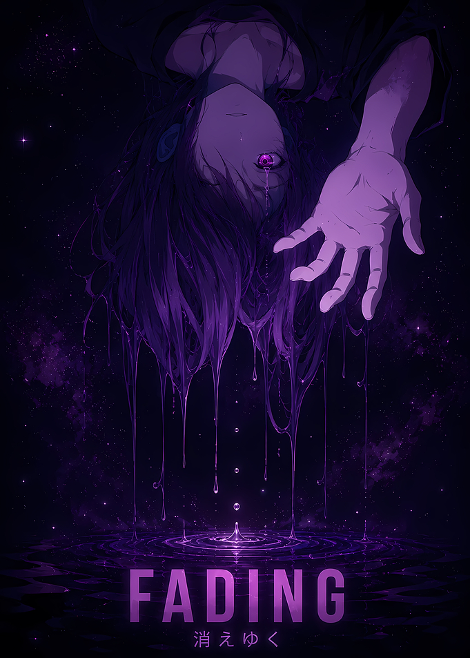 Anime Girl Fading into Space