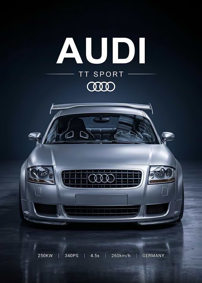 sleek Audi TT Sport Car poster