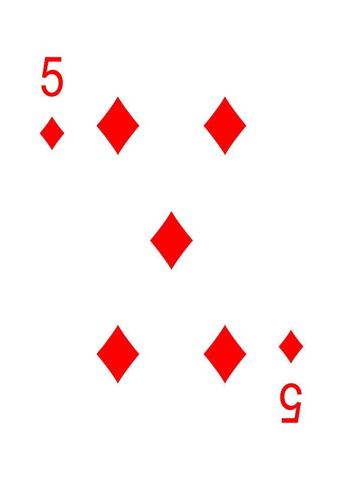 5 of Diamonds Playing Card