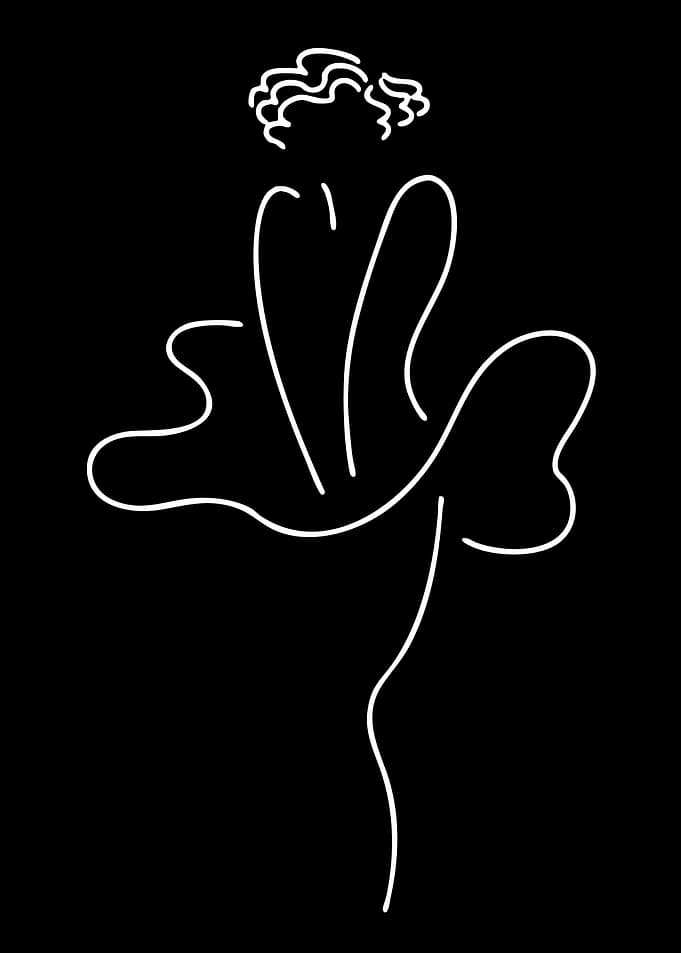 Minimalist Line Art of a Woman