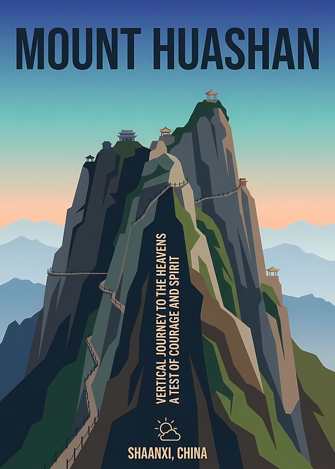 Mount Huashan Travel Poster