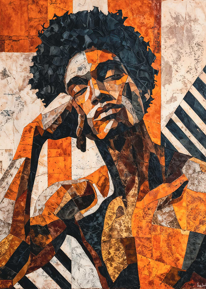 Abstract Mosaic Queer Man Painting