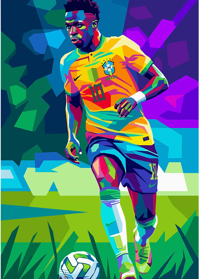 Vinicius Jr. in Pop Art Style