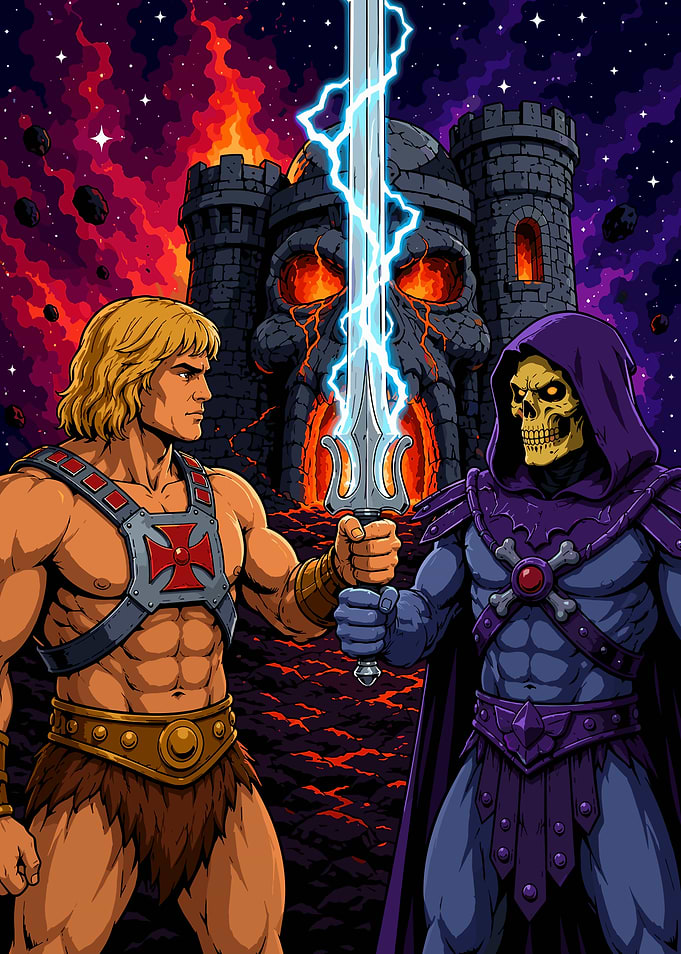 Masters of the Universe He-Man and Skeletor Confrontation