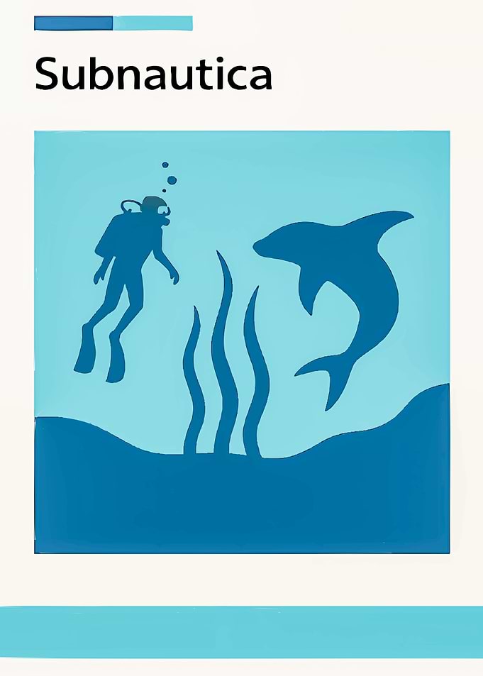 Subnautica Diver and Dolphin