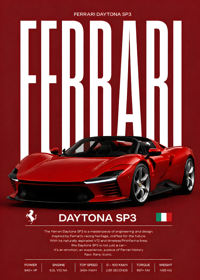 Ferrari Daytona SP3 Poster