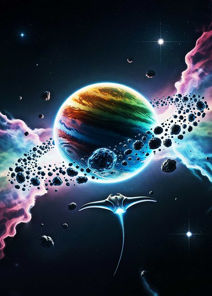 Rainbow Planet Beyond the Asteroid Belt