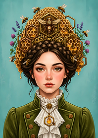 Steampunk Bee Queen Portrait