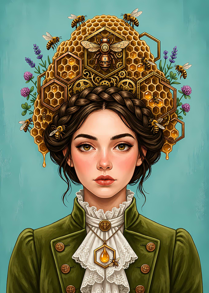 Steampunk Bee Queen Portrait