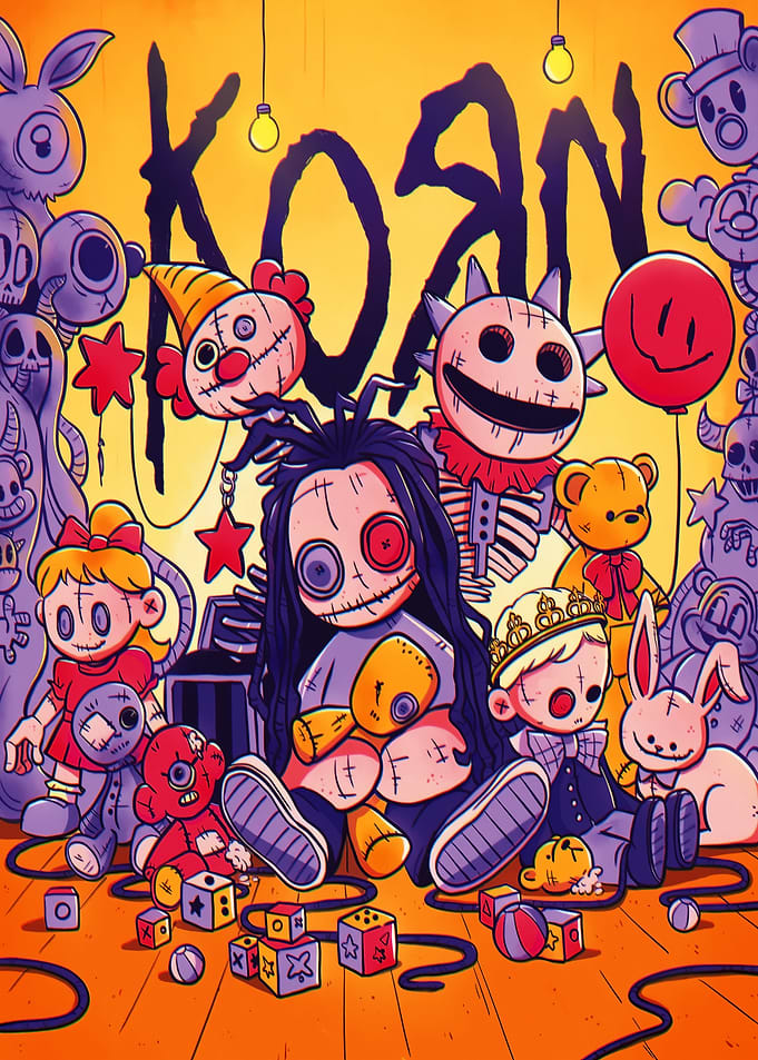Korn Band Artwork with Creepy Dolls