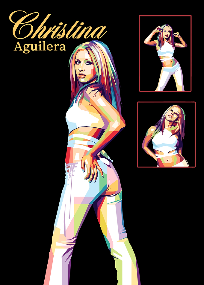 Christina Aguilera Pop Art Portrait