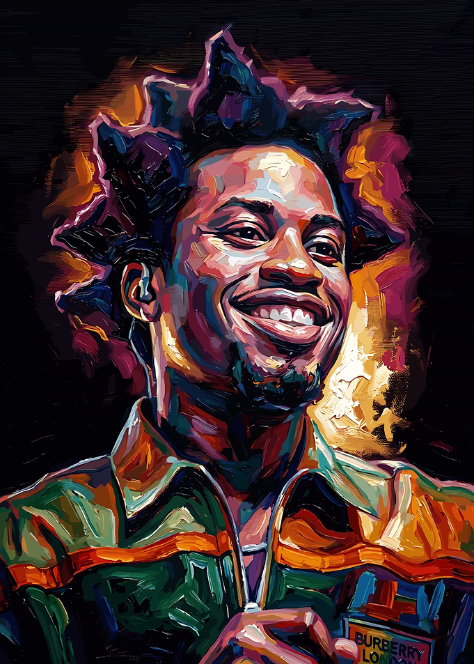 Vibrant Portrait of a Smiling Man