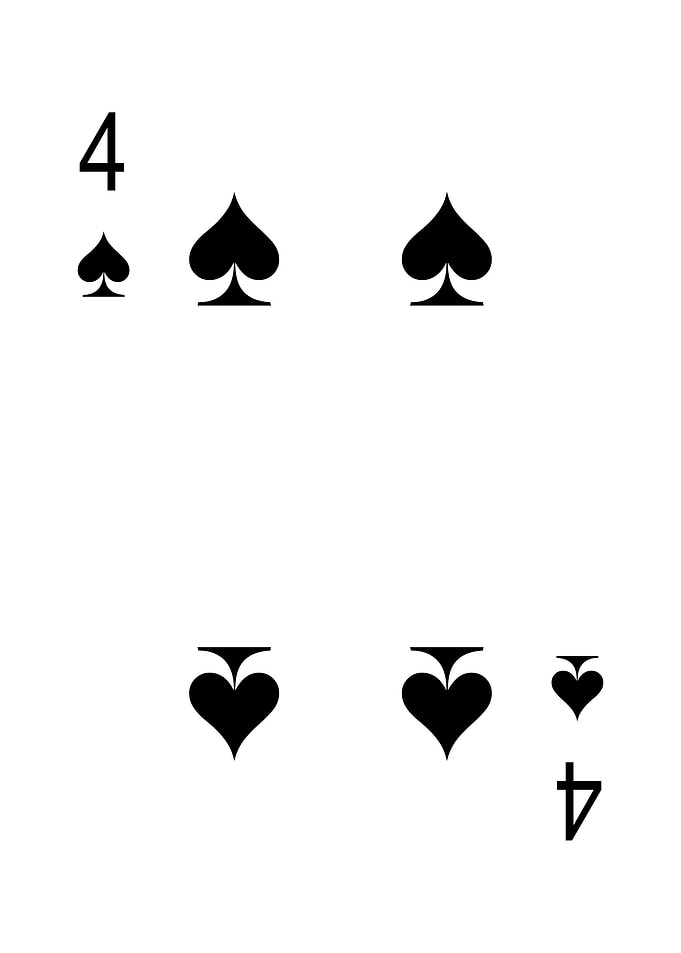 4 of Spades Playing Card