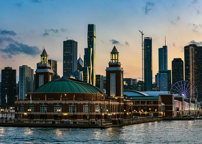 Chicago Skyline at Dusk