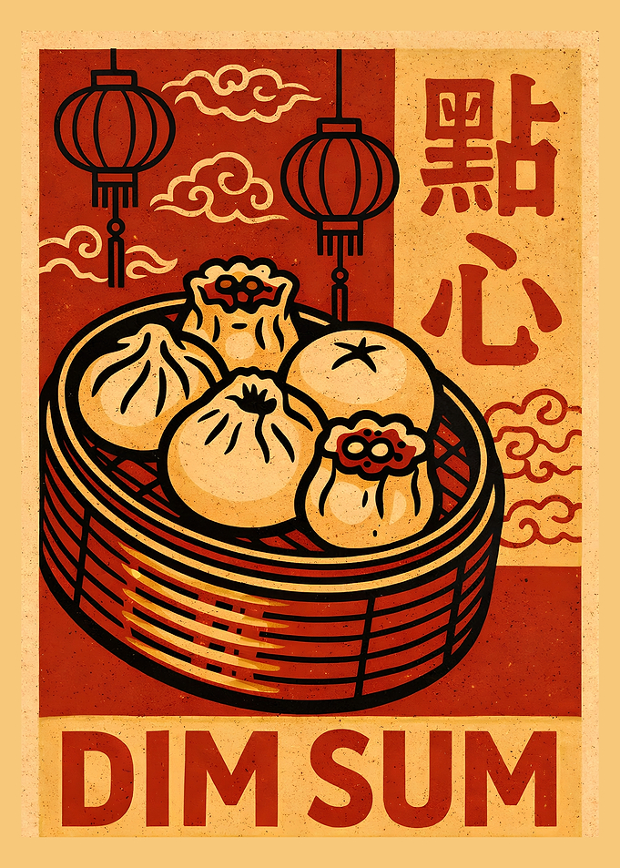 Dim Sum Vintage Poster