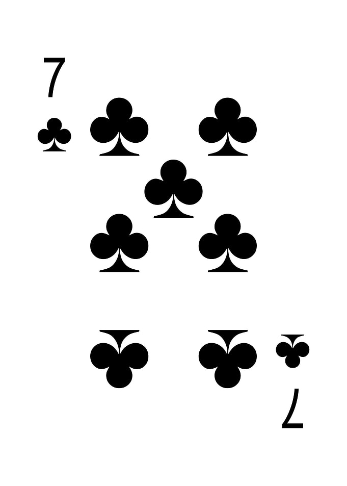 7 of Clubs Playing Card