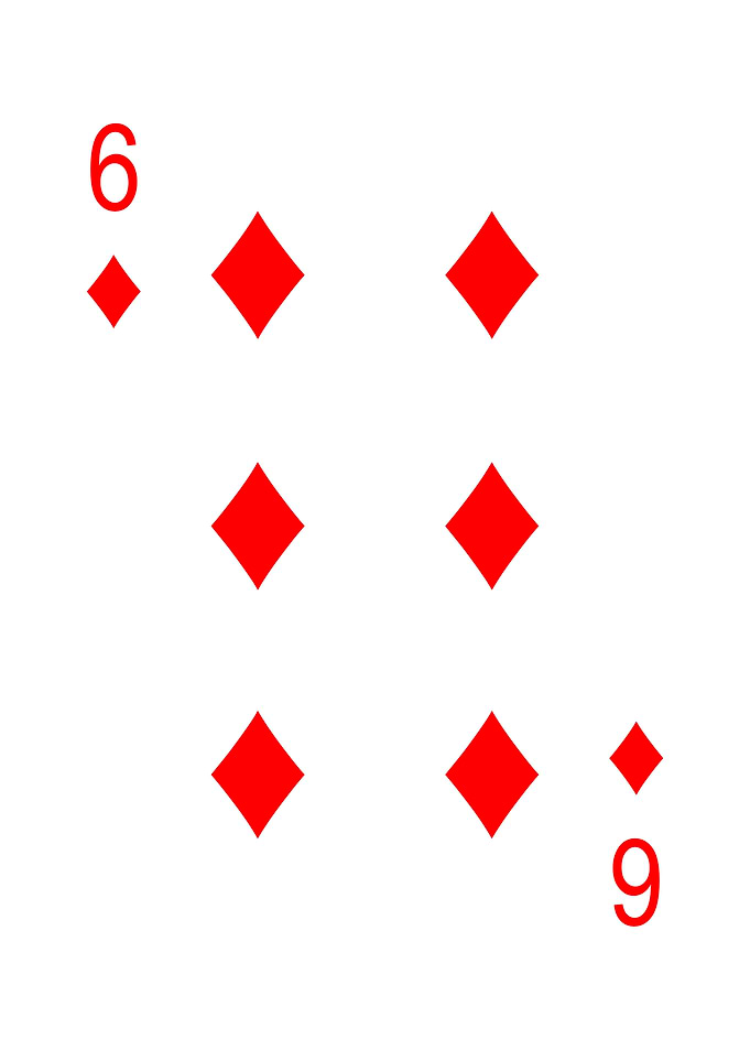 6 of Diamonds Playing Card