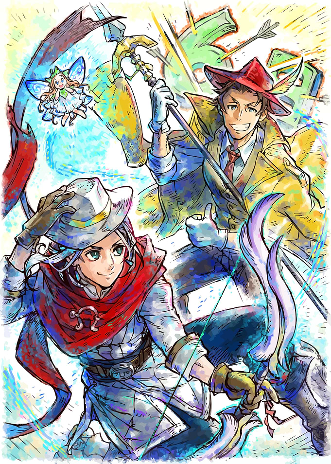Elliot Characters with Bow and Staff