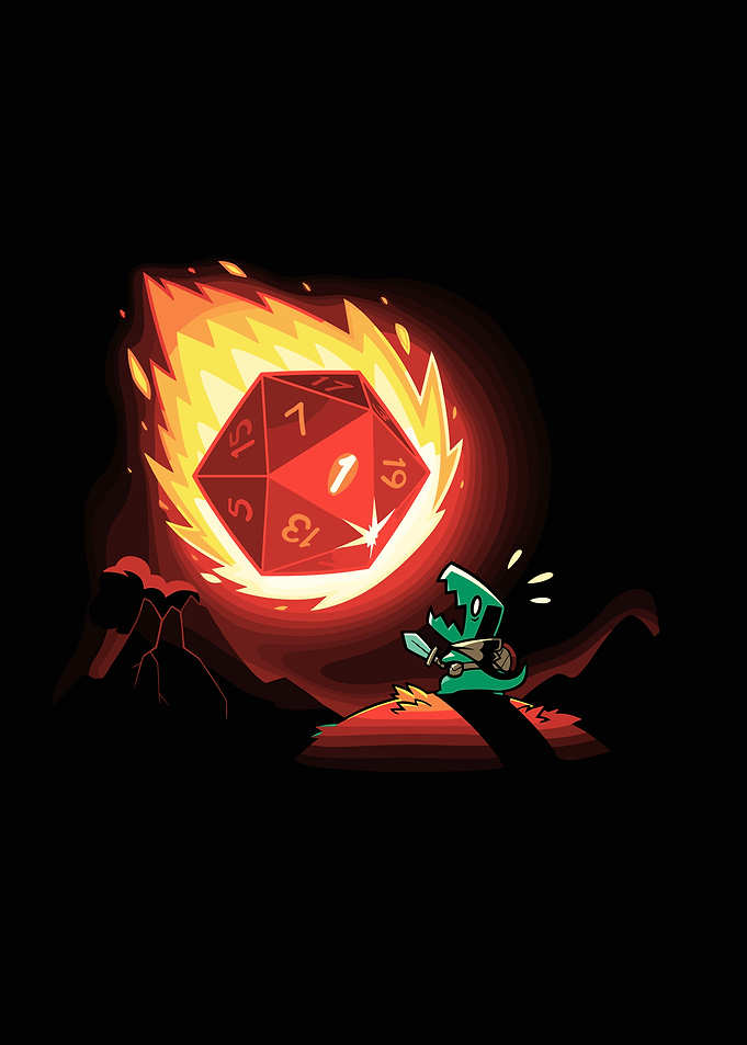 D20 Meteorite Attacks Tiny Warrior