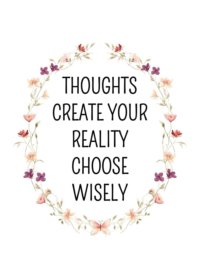 Floral Wreath with Inspirational Quote