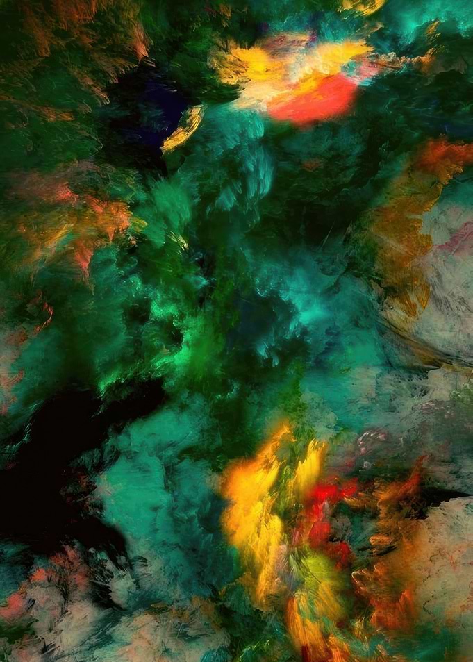 Vibrant Abstract Swirls of Color