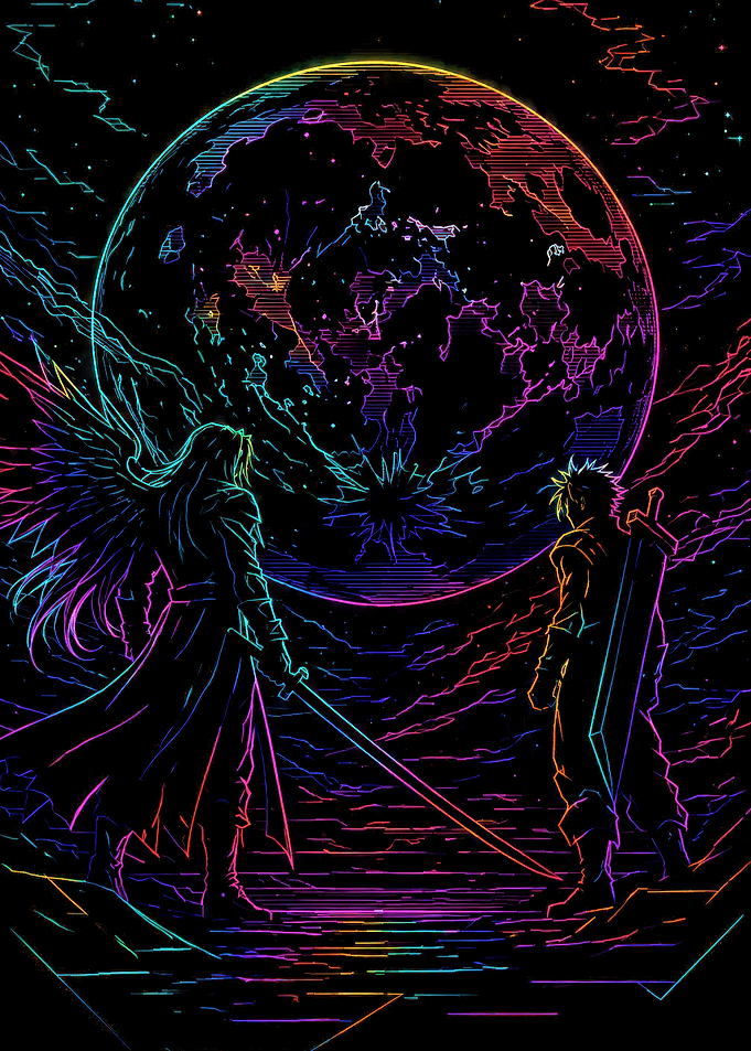 Cloud and Sephiroth Confrontation