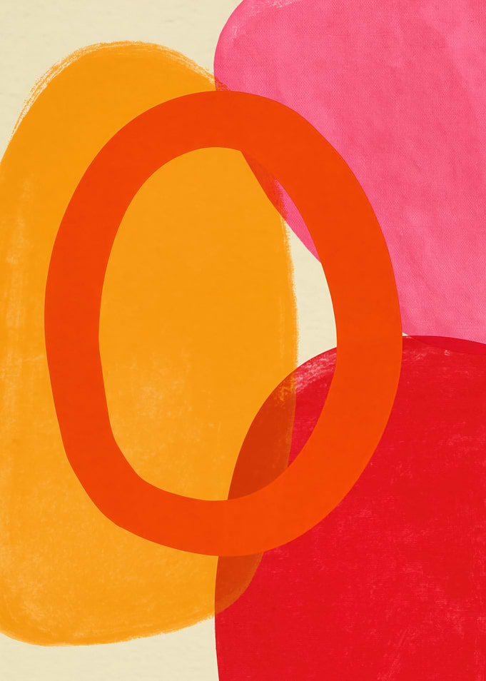 The Orange Ring | Decorative Abstract Color Field Painting