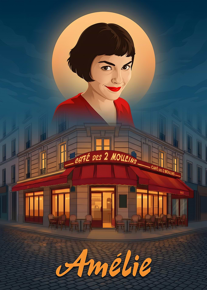 Amelie Cafe des 2 Moulins Poster