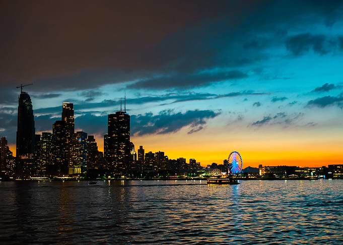 Chicago Skyline at Dusk