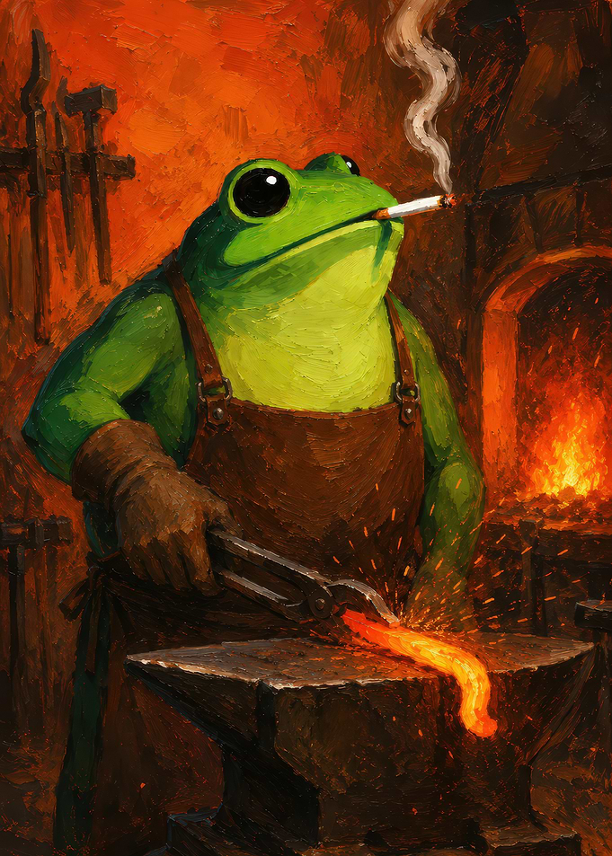 Blacksmith Frog Smoking