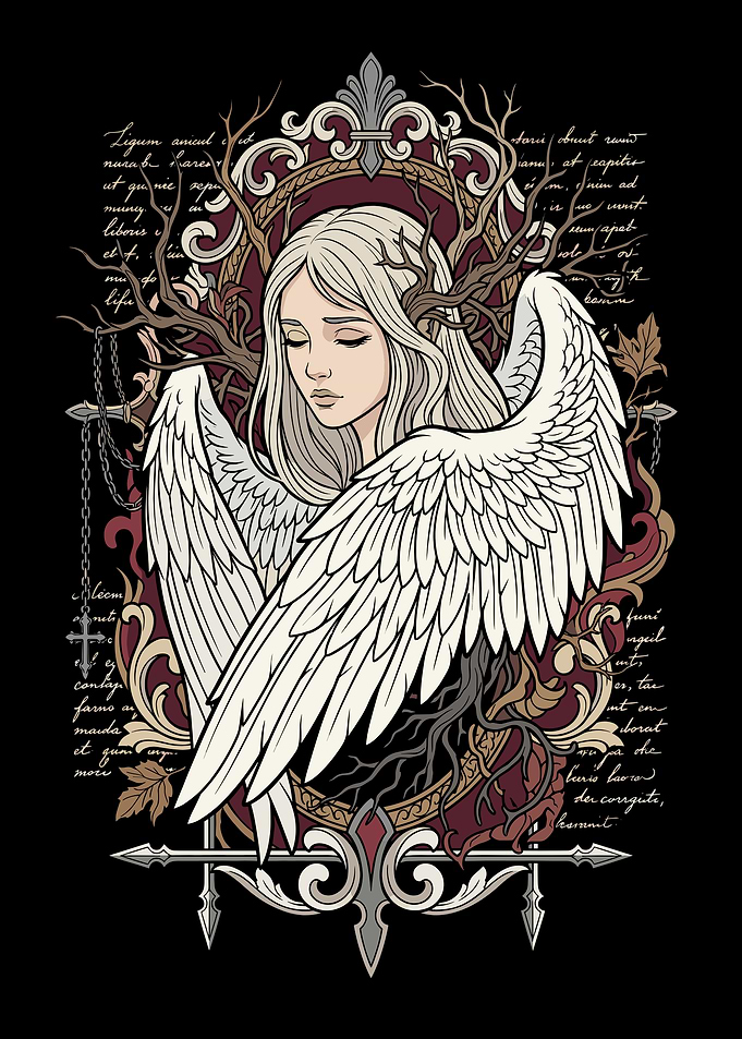 Angel with Antlers and Wings