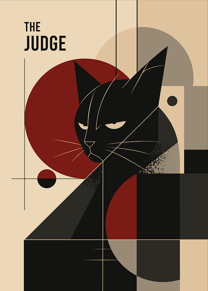 The Judge Black Cat Poster
