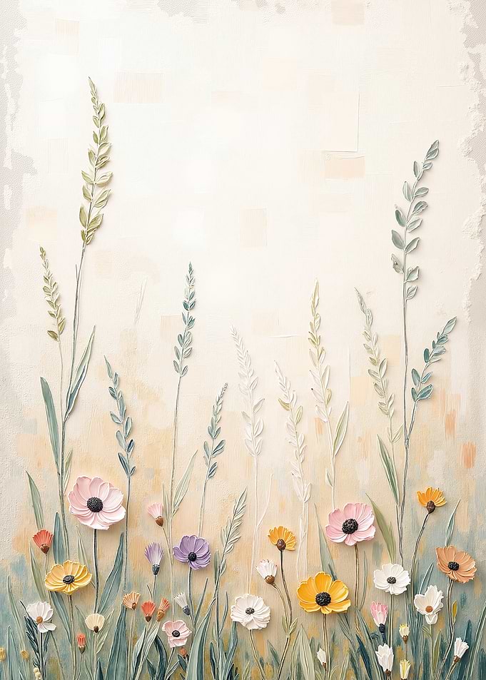Textured Floral Painting