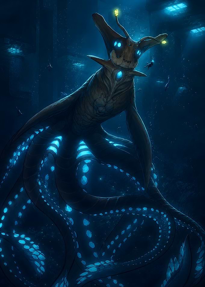 Giant Bioluminescent Sea Creature