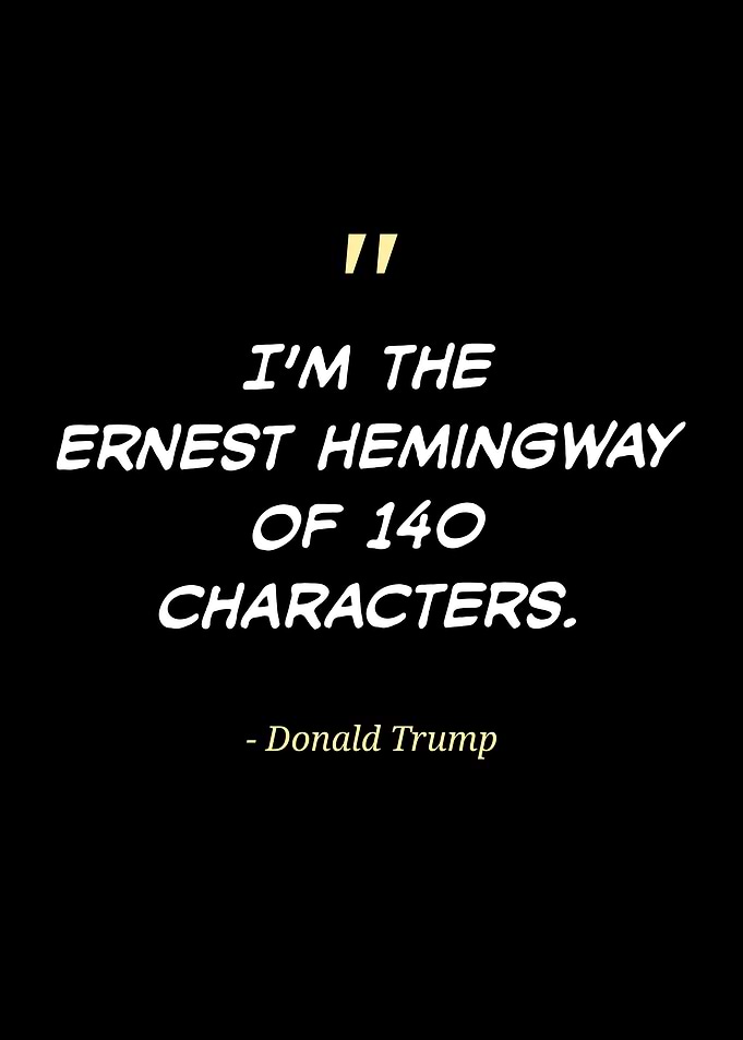 Donald Trump Quote on Black Background
