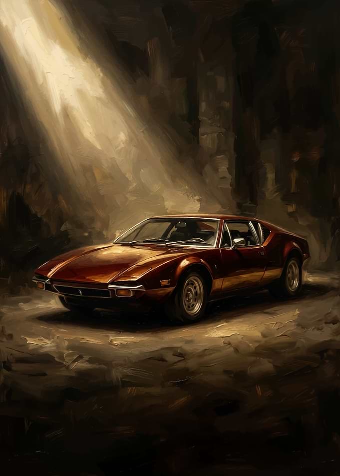 De Tomaso Pantera in Dramatic Light