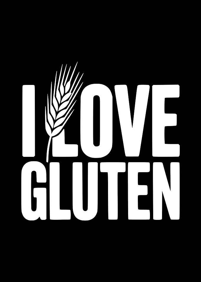 I Love Gluten Wheat Graphic