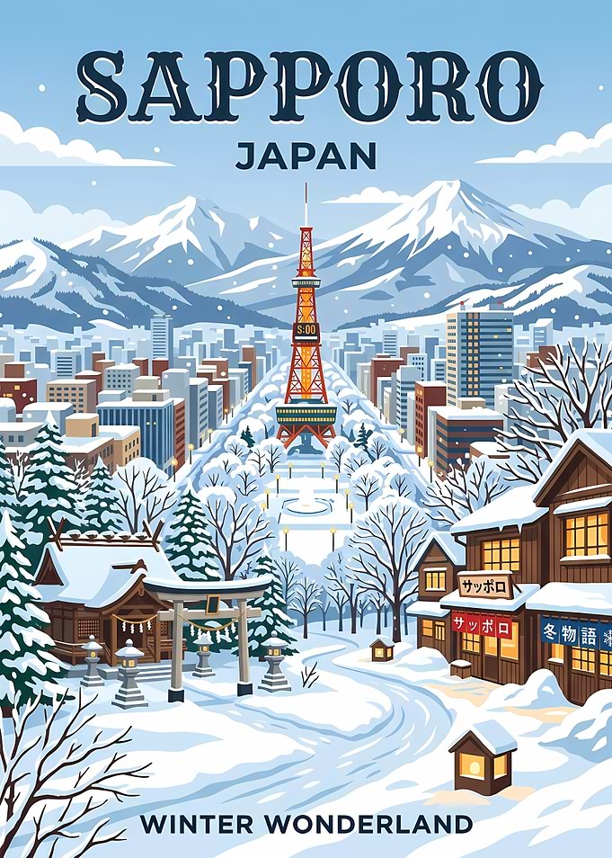 Sapporo Winter Wonderland Poster