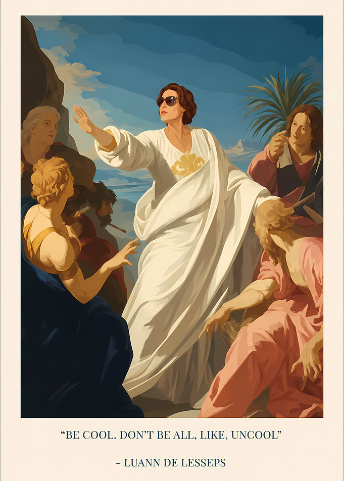 Modern Woman in Classical Painting