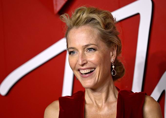 Gillian Anderson Smiling on Red Carpet