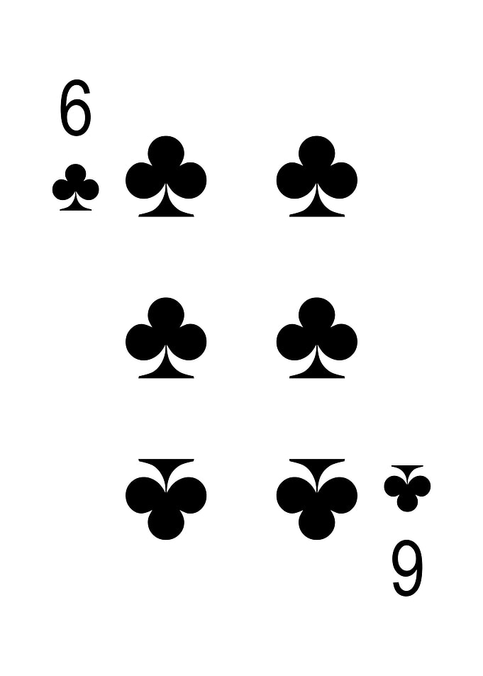 6 of Clubs Playing Card