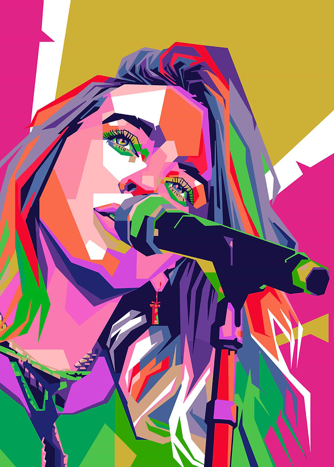 Billie Eilish Pop Art Portrait