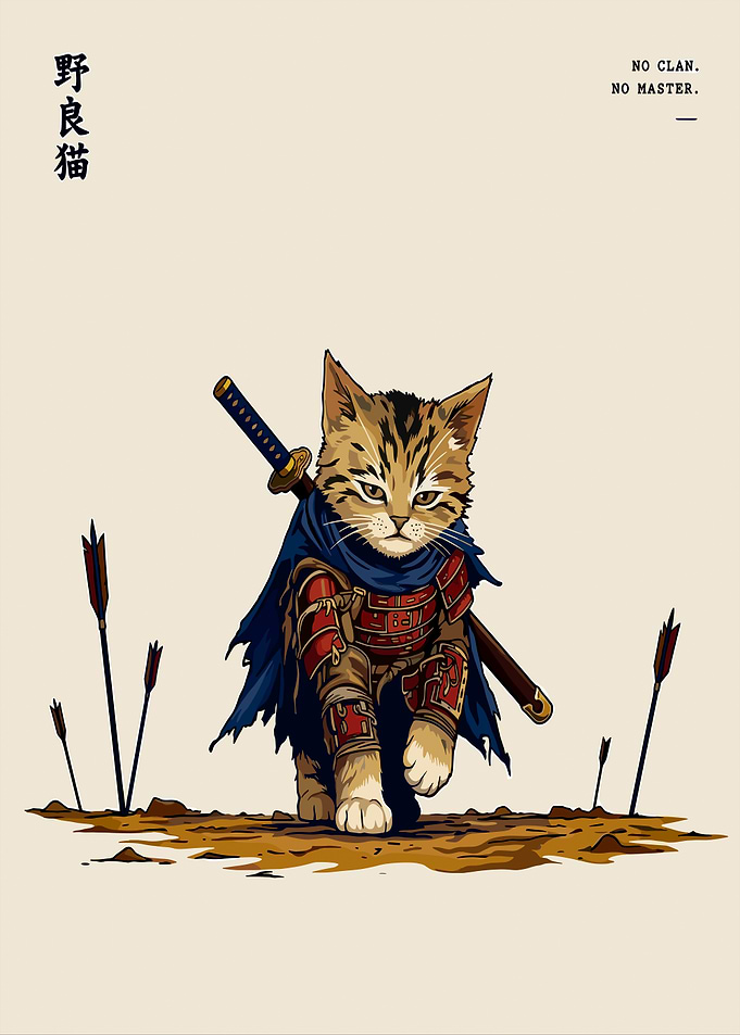 Samurai Cat Warrior