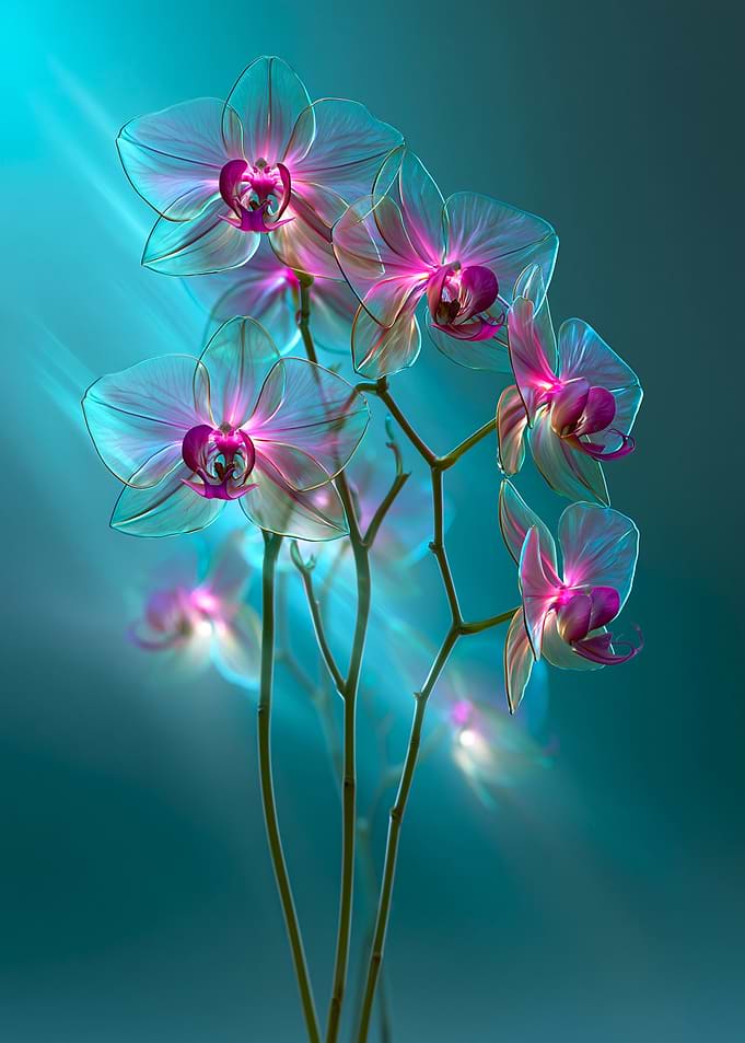 Translucent Pink Orchids