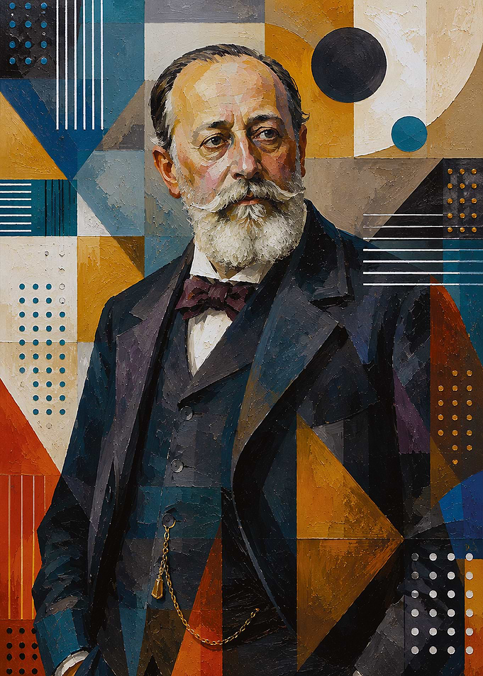Camille Saint Saens, French composer, pianist, and organist .