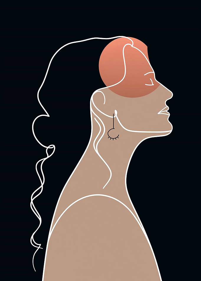 Minimalist Profile of a Woman