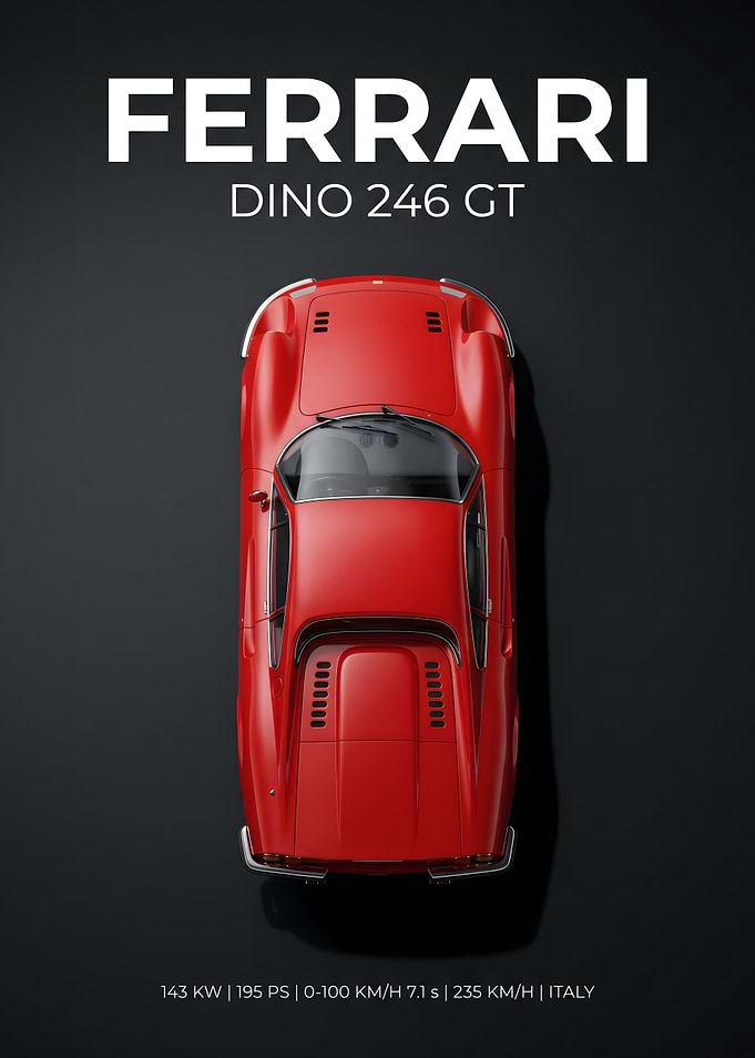 Ferrari Dino 246 GT Top View
