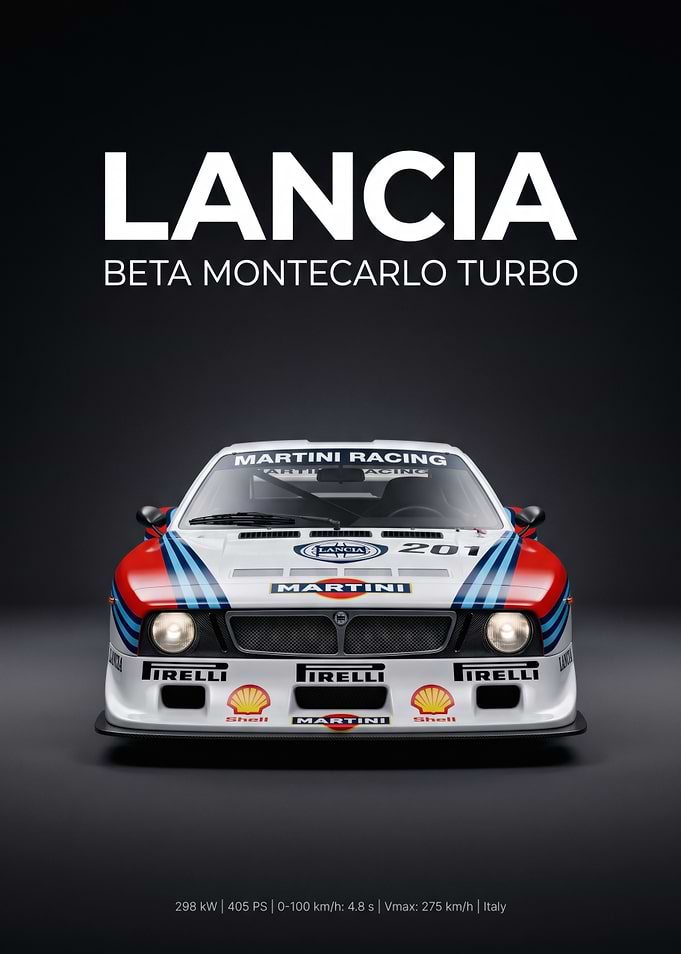 Lancia Beta Montecarlo Turbo Poster