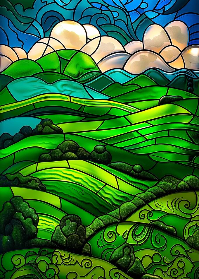 Stained Glass Landscape
