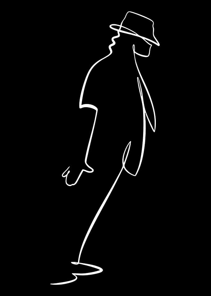 Michael Jackson Moonwalk Silhouette